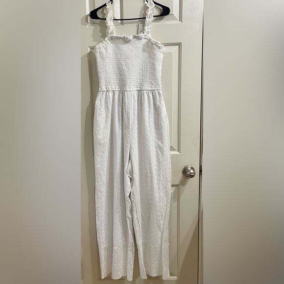Jessica Simpson Pants - Jessica Simpson White Eyelet Jumpsuit Women’s XL